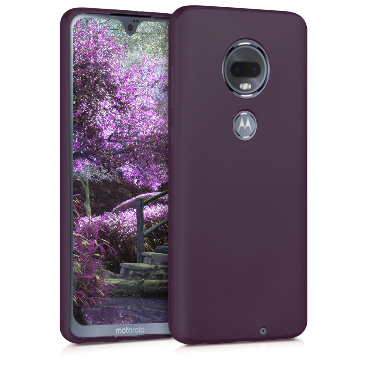 kwmobile Handyhülle für Motorola Moto G7 / Moto G7 Plus Hülle - Silikon Case schimmernd - Schutzhülle Cover
