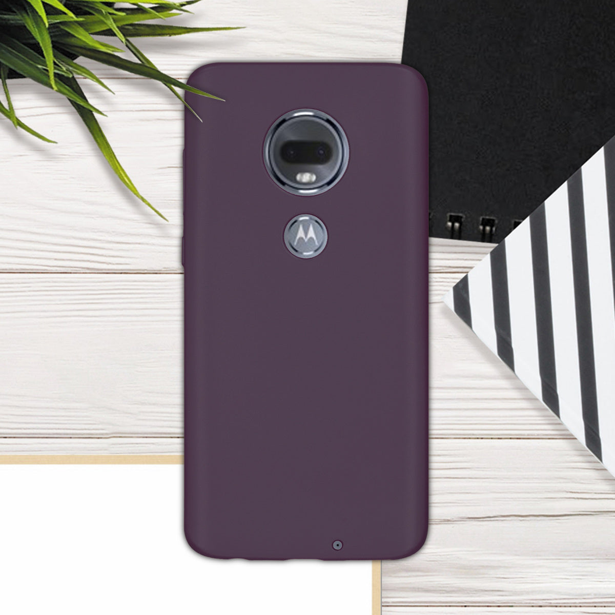 kwmobile Handyhülle für Motorola Moto G7 / Moto G7 Plus Hülle - Silikon Case schimmernd - Schutzhülle Cover