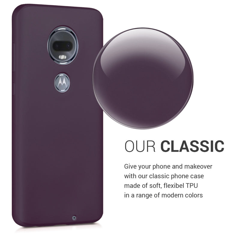 kwmobile Handyhülle für Motorola Moto G7 / Moto G7 Plus Hülle - Silikon Case schimmernd - Schutzhülle Cover