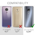 kwmobile Handyhülle für Motorola Moto G7 / Moto G7 Plus Hülle - Silikon Case schimmernd - Schutzhülle Cover