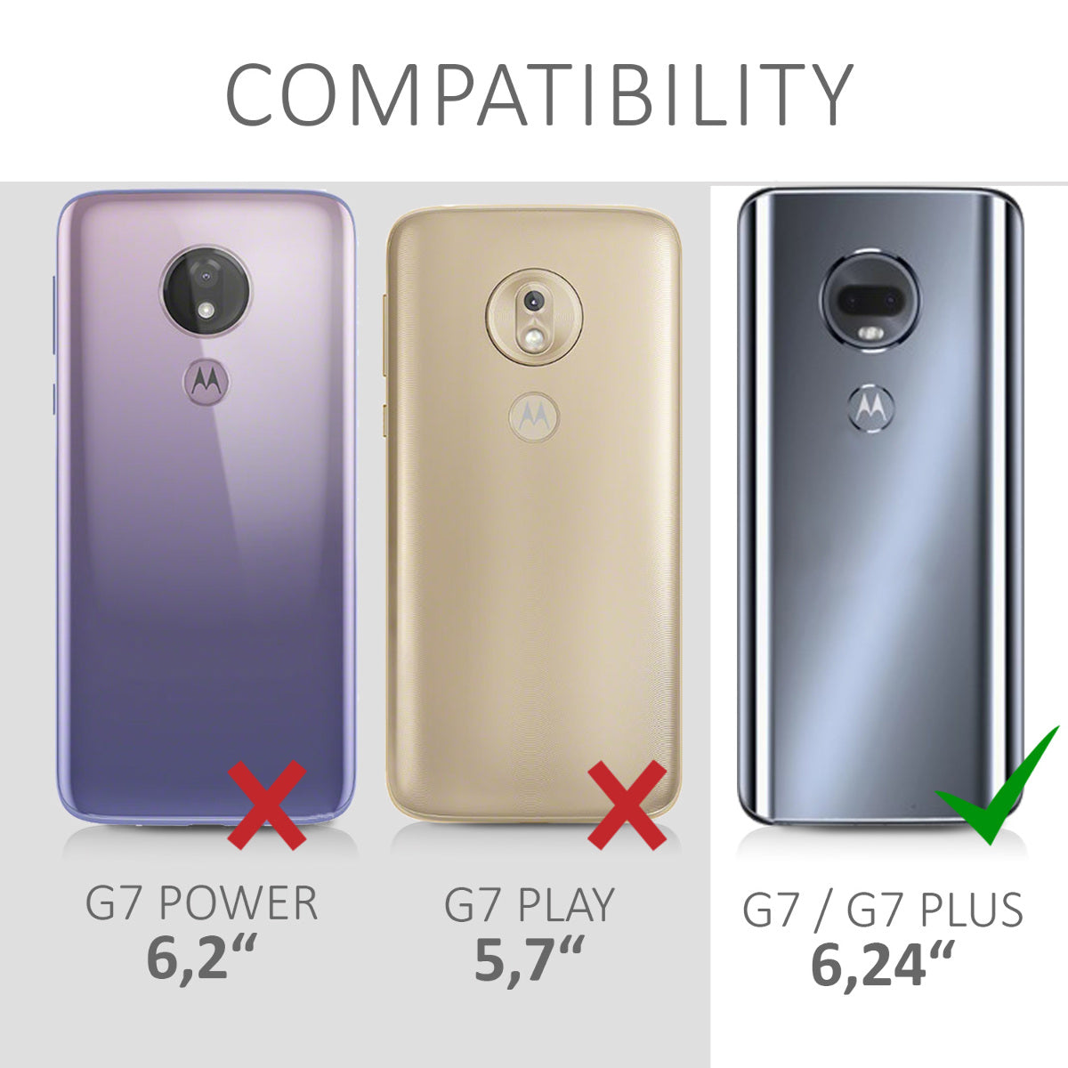 kwmobile Handyhülle für Motorola Moto G7 / Moto G7 Plus Hülle - Silikon Case schimmernd - Schutzhülle Cover