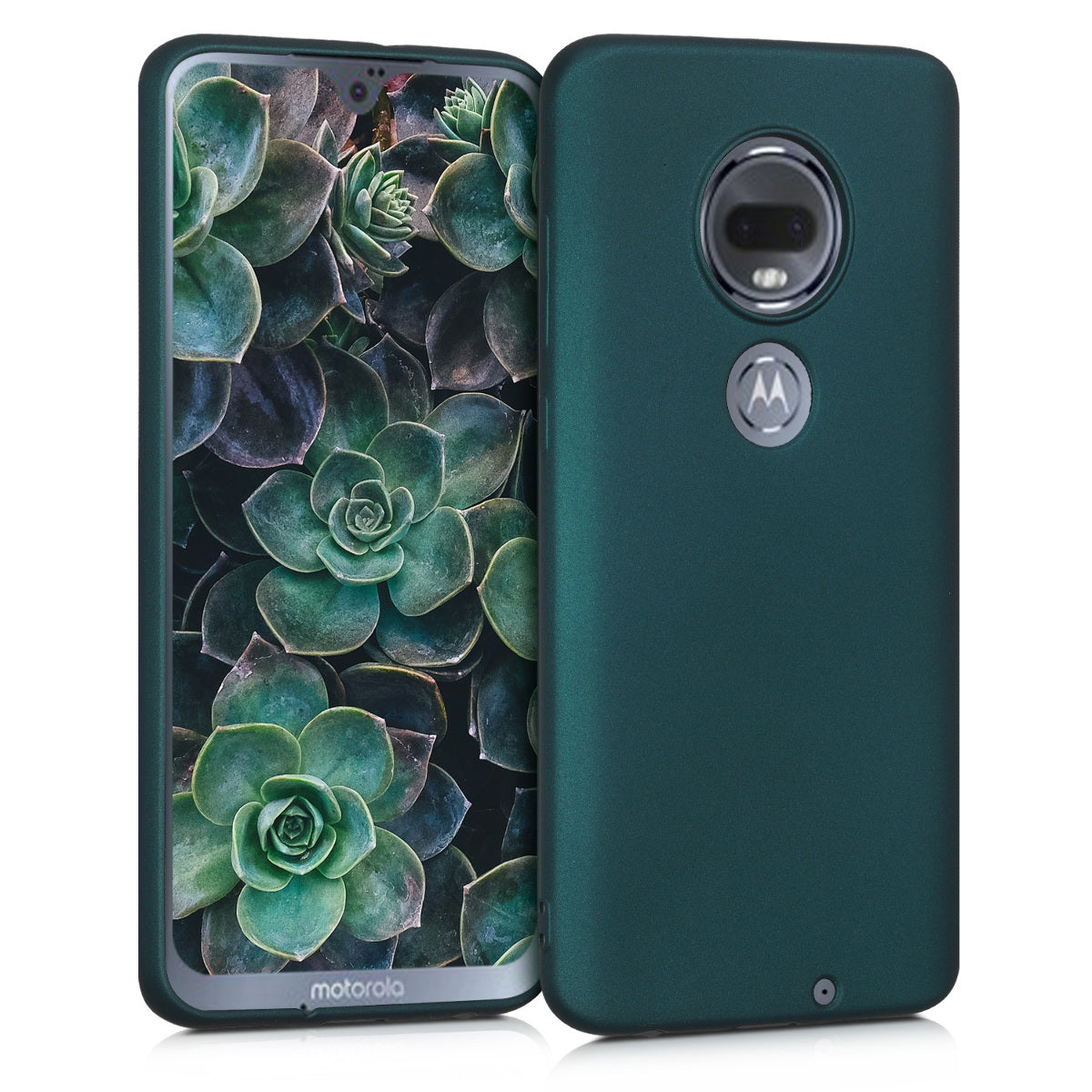 kwmobile Handyhülle für Motorola Moto G7 / Moto G7 Plus Hülle - Silikon Case schimmernd - Schutzhülle Cover