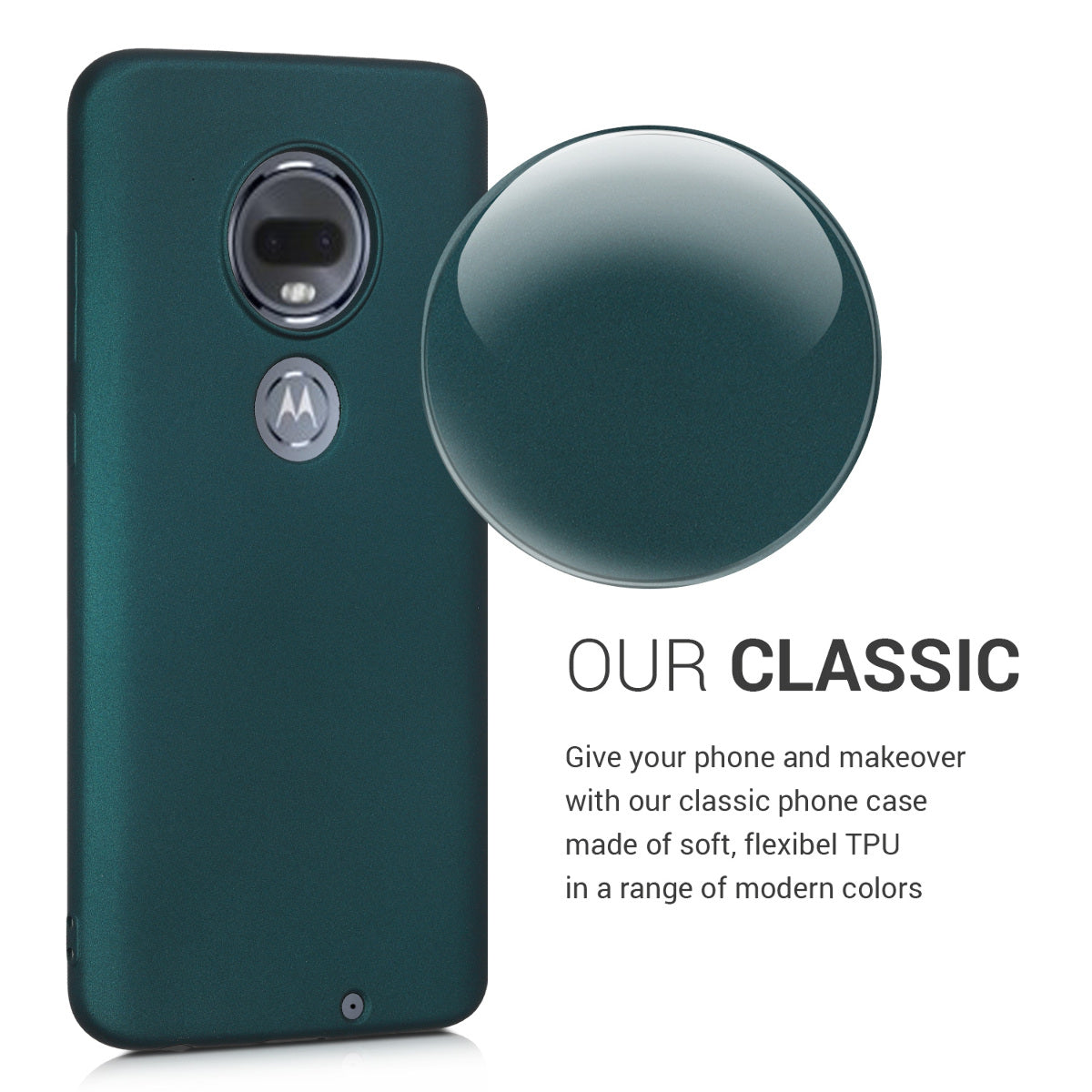 kwmobile Handyhülle für Motorola Moto G7 / Moto G7 Plus Hülle - Silikon Case schimmernd - Schutzhülle Cover
