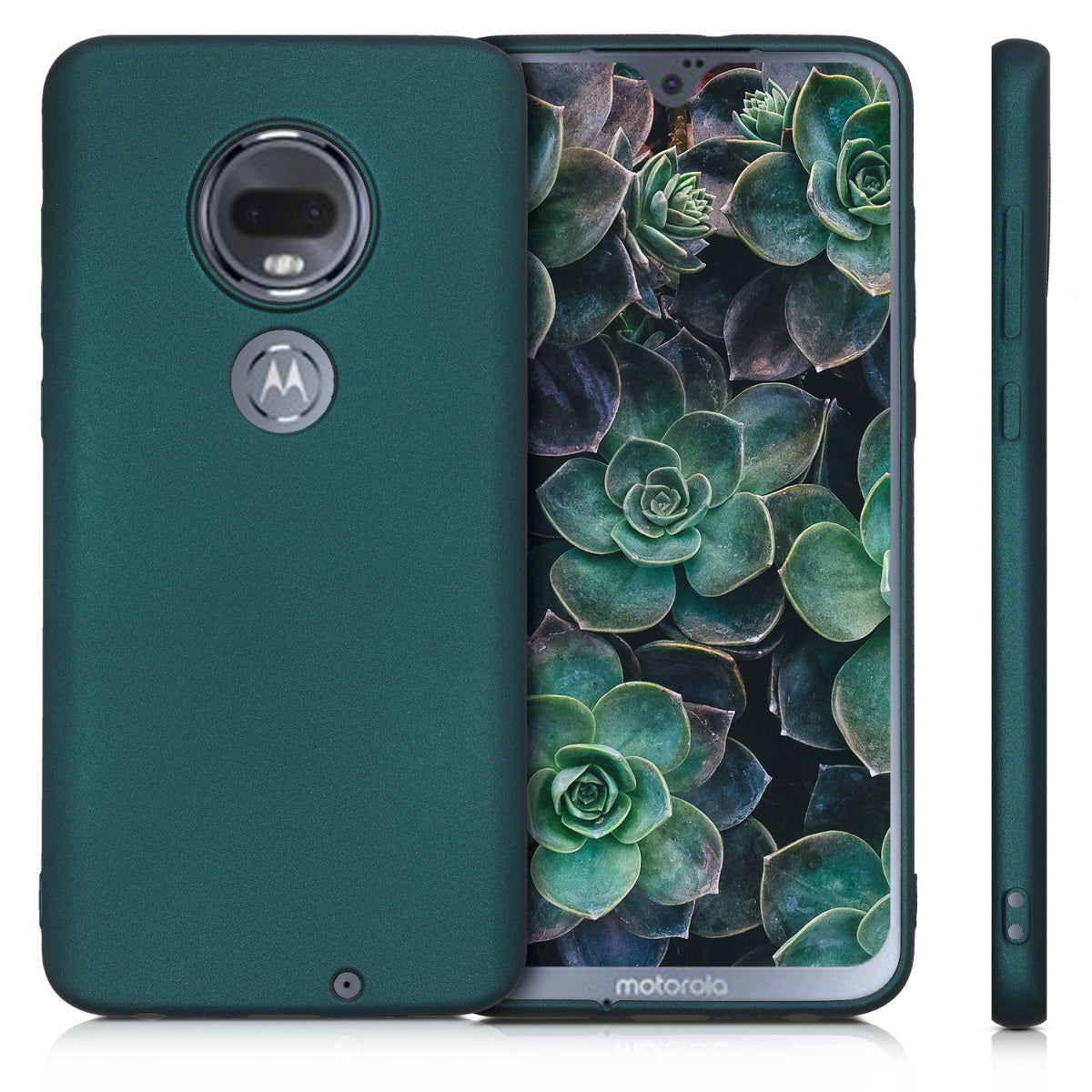 kwmobile Handyhülle für Motorola Moto G7 / Moto G7 Plus Hülle - Silikon Case schimmernd - Schutzhülle Cover