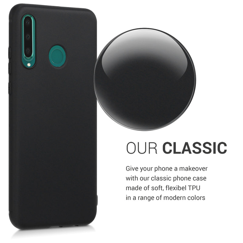 Huawei P30 Lite Handyhülle Silikon Schwarz Matt
