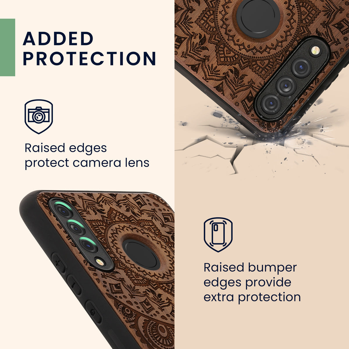 Huawei P30 Lite stoßfestes Hardcase mit TPU Bumper