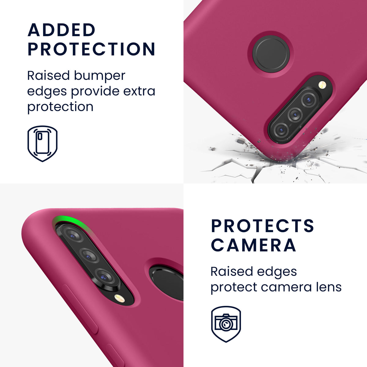 Huawei P30 Lite Gummierte Silikon Handyhülle