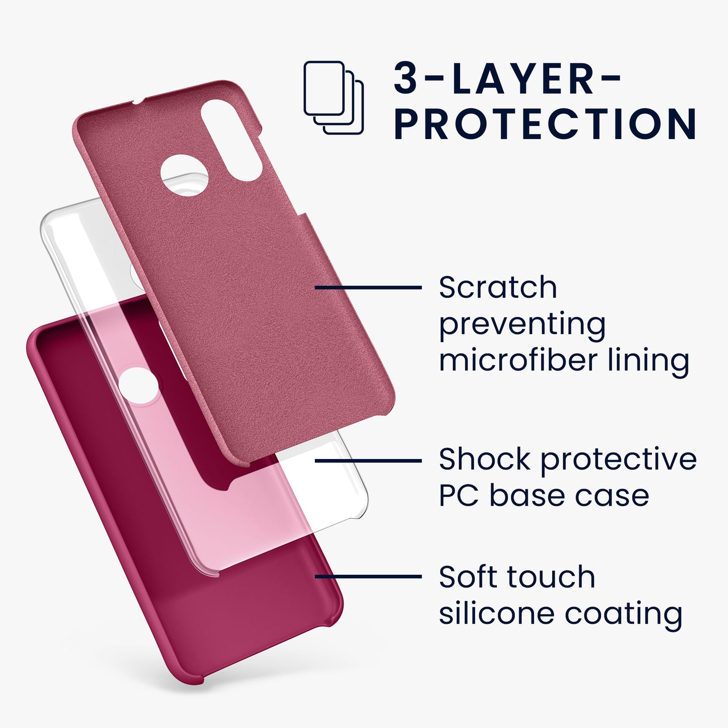 Huawei P30 Lite Gummierte Silikon Handyhülle