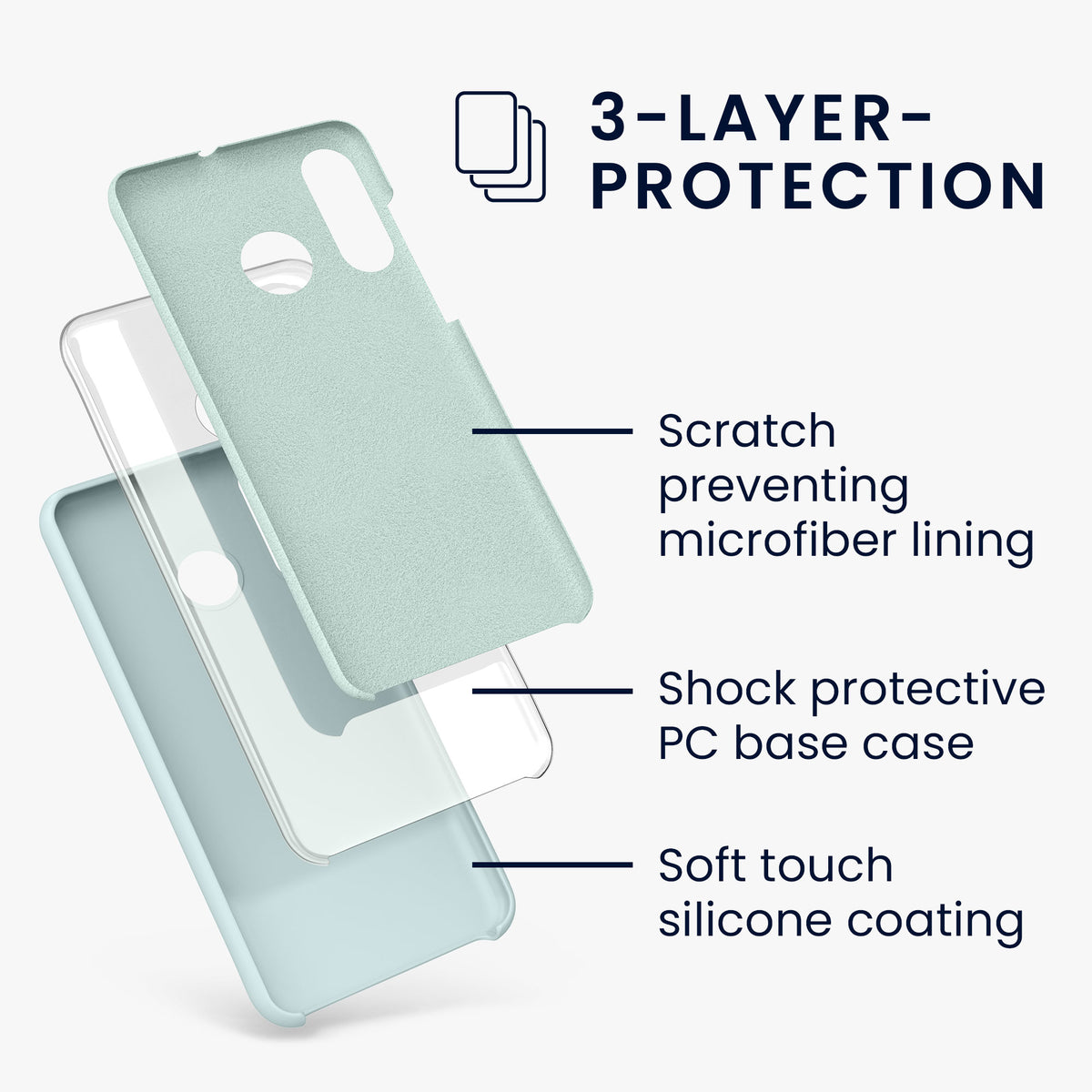 Huawei P30 Lite Gummierte Silikon Handyhülle