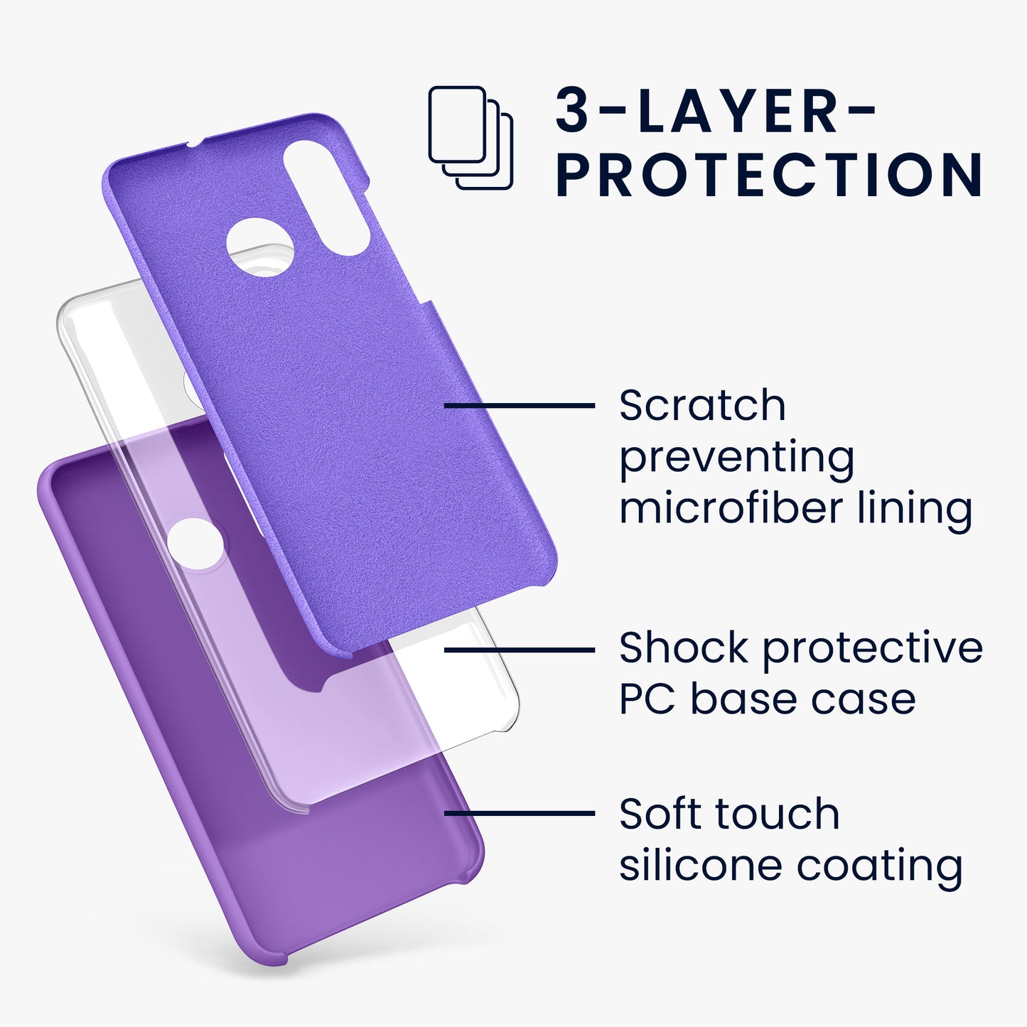 Huawei P30 Lite Gummierte Silikon Handyhülle