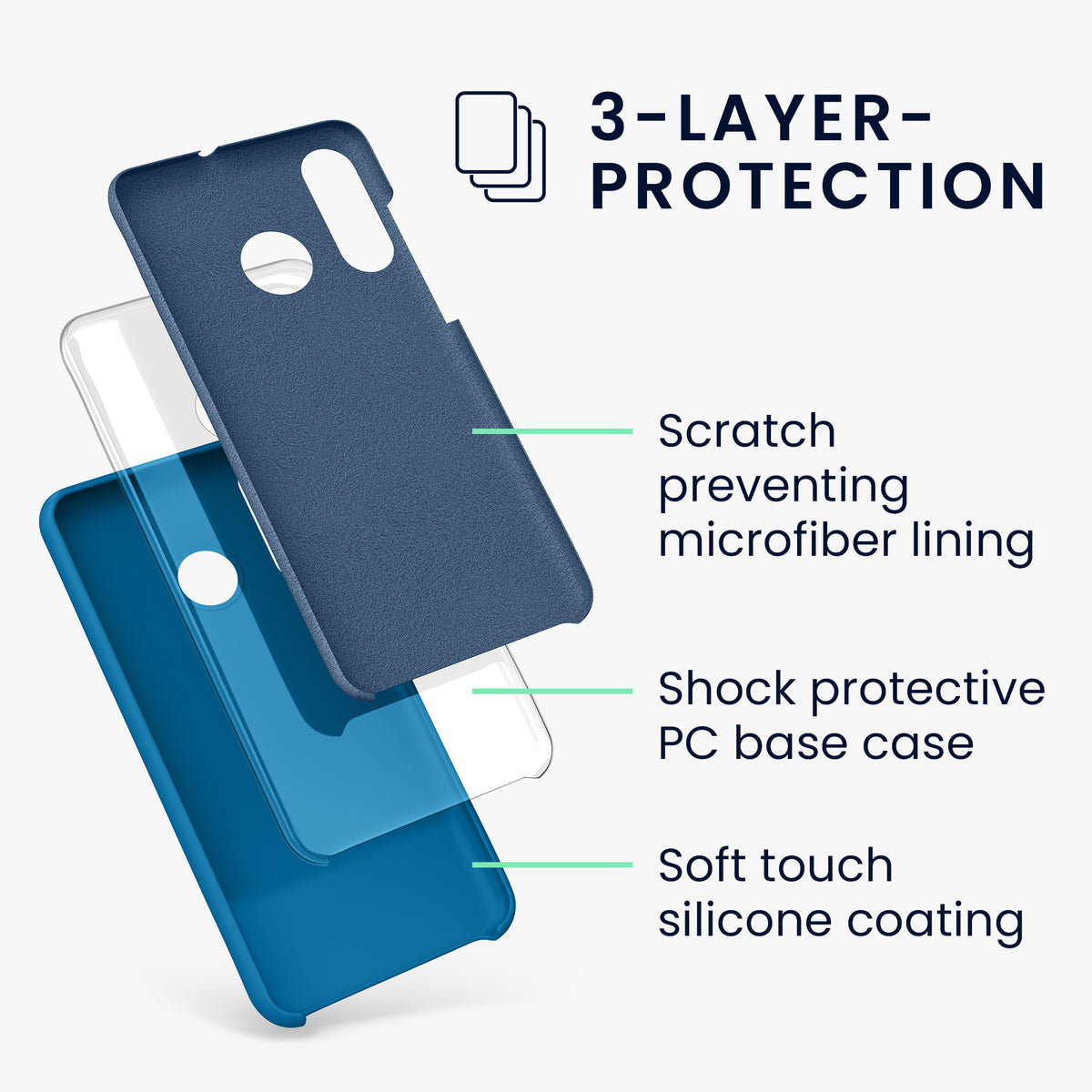Huawei P30 Lite Gummierte Silikon Handyhülle