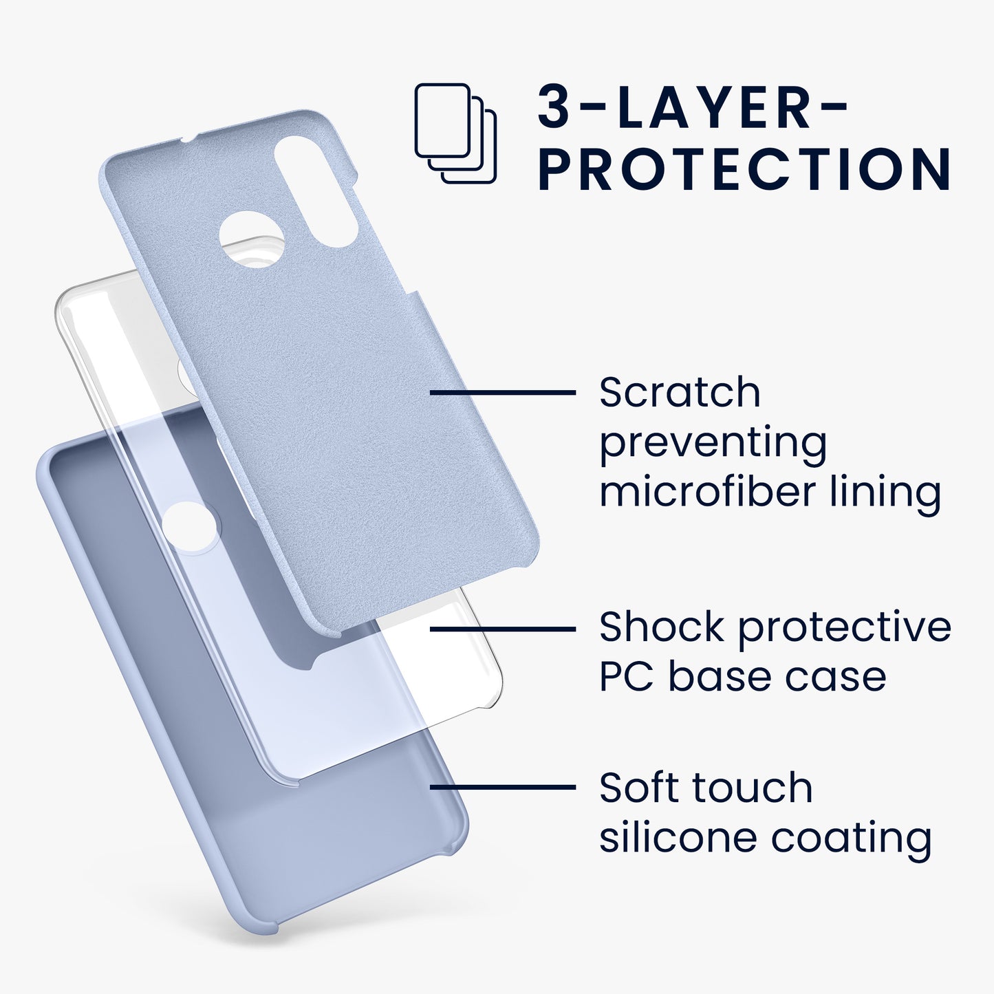 Huawei P30 Lite Gummierte Silikon Handyhülle