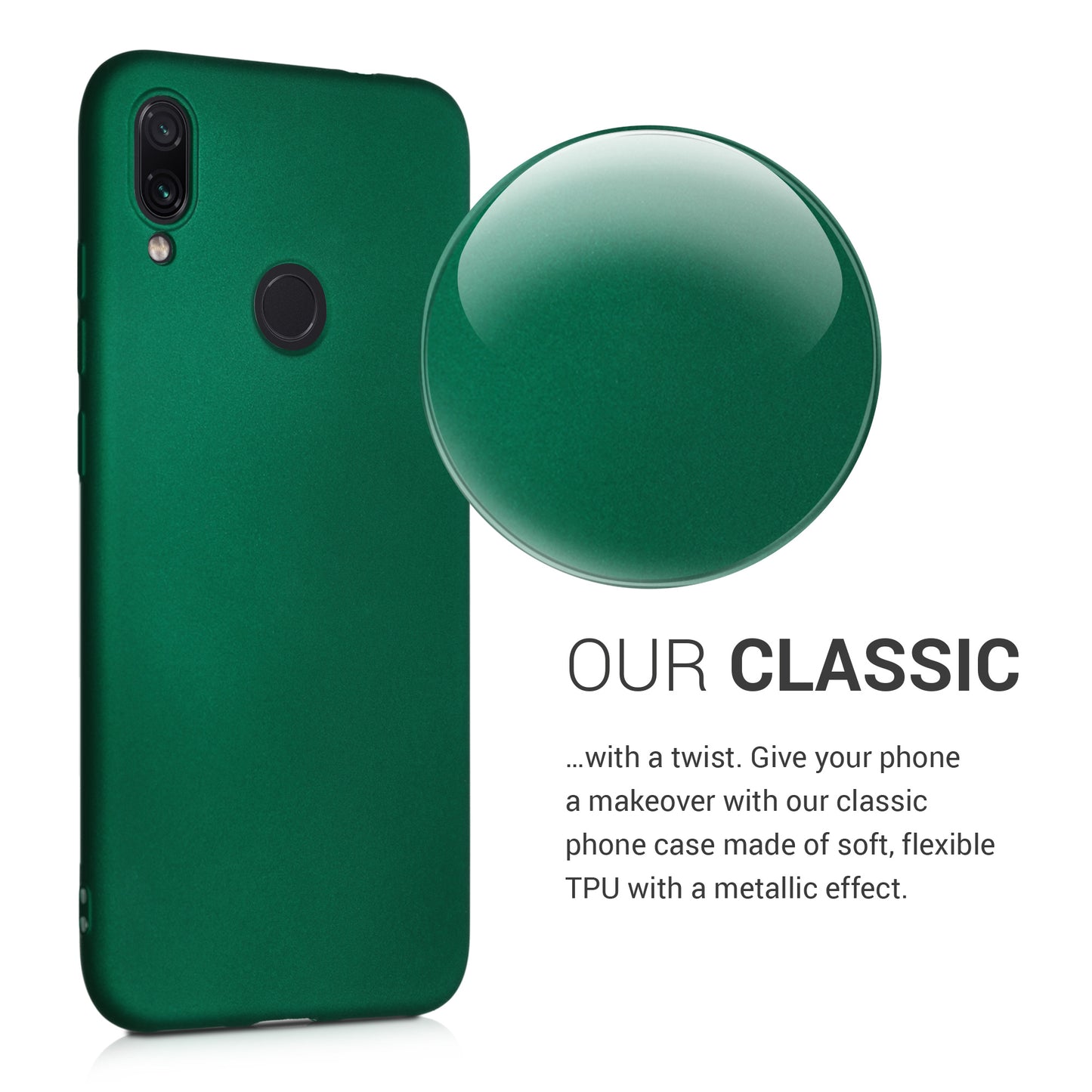 TPU Hülle für Xiaomi Redmi Note 7 / Note 7 Pro in Metallic Dunkelgrün