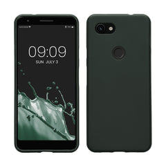 Google Pixel 3a Handyhülle Silikon Glänzend, Moosgrün