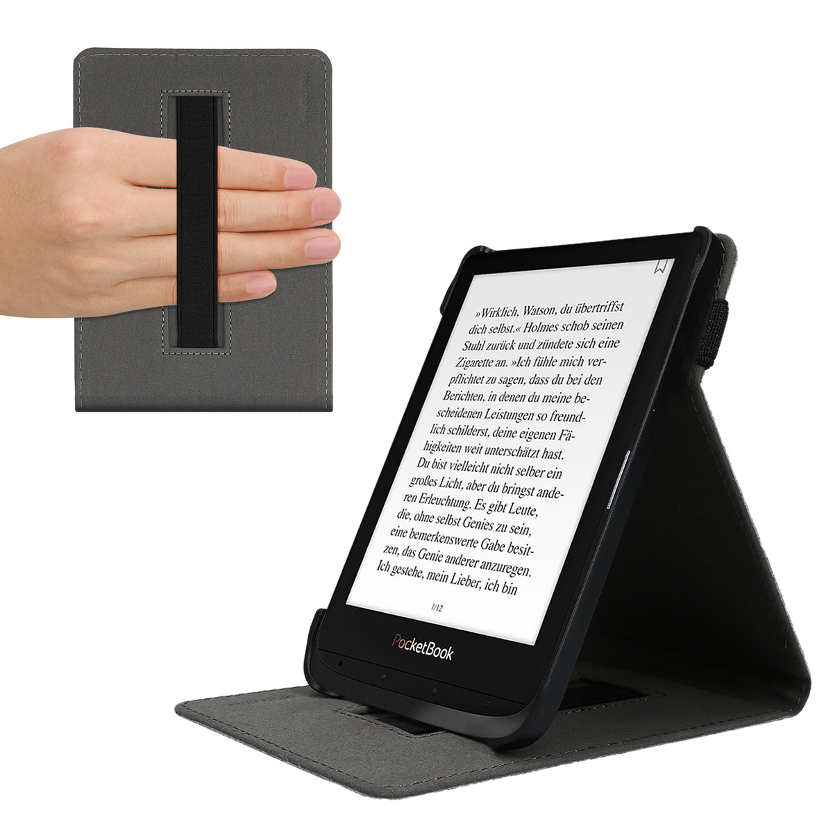 Hülle kompatibel mit Pocketbook Touch Lux 4/5/Touch HD 3/Color (2020)/ Vivlio Lux 5