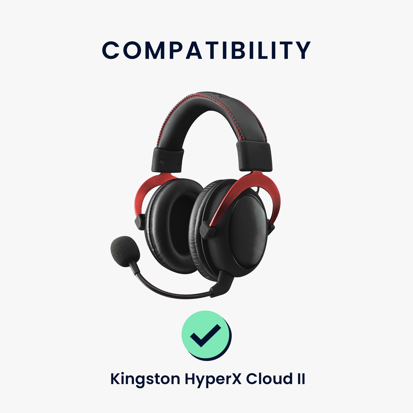kwmobile Ohr Polster für Kingston HyperX Cloud II Gaming Ohrpolster Ersatz Kopfhörer Ersatzteile Kopfhörer Ersatzpolster Over Ear Headphones