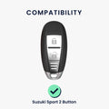 kwmobile Schlüsselhülle für Suzuki Sport 2-Tasten Autoschlüssel Keyless Go Hülle - Autoschlüssel Schlüssel Hülle - Schlüsselschutz Gehäuse