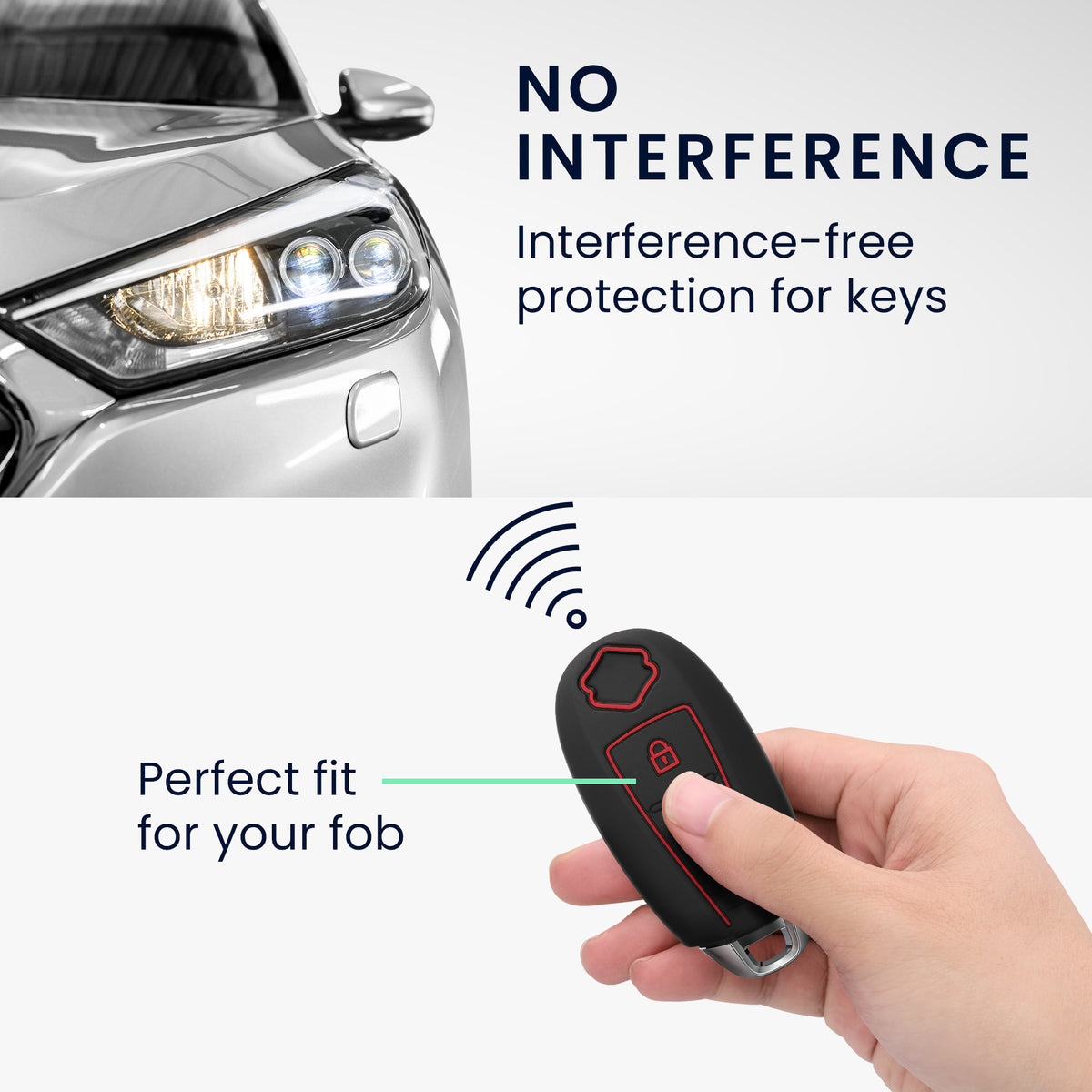 kwmobile Schlüsselhülle für Suzuki Sport 2-Tasten Autoschlüssel Keyless Go Hülle - Autoschlüssel Schlüssel Hülle - Schlüsselschutz Gehäuse