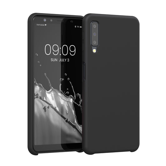kwmobile Handyhülle für Samsung Galaxy A7 (2018) Hülle - Case Silikon - Kabelloses Laden - Schutzhülle Cover