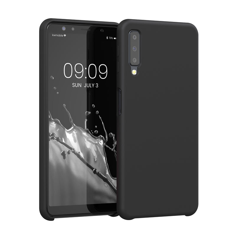 kwmobile Handyhülle für Samsung Galaxy A7 (2018) Hülle - Case Silikon - Kabelloses Laden - Schutzhülle Cover