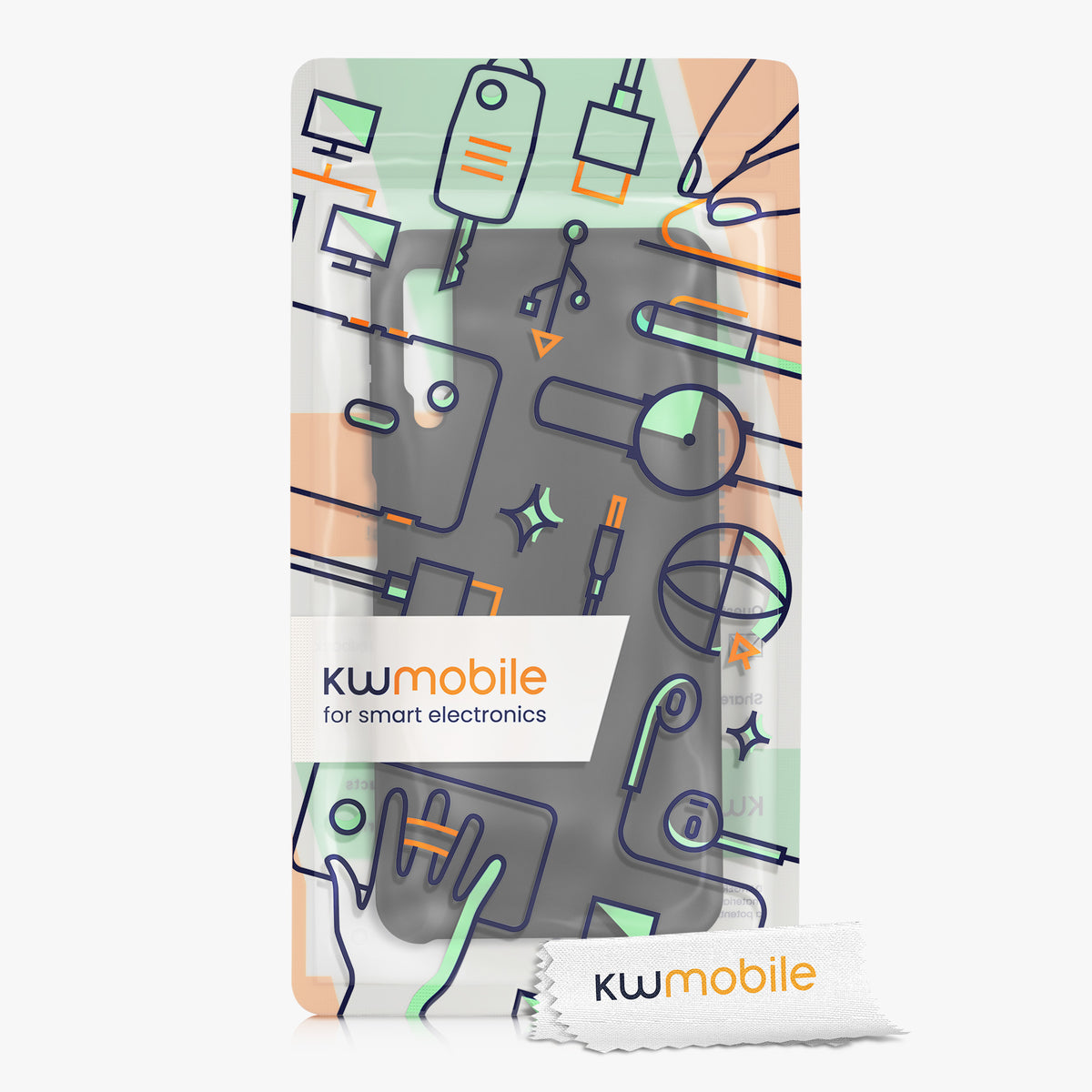 kwmobile Handyhülle für Samsung Galaxy A7 (2018) Hülle - Case Silikon - Kabelloses Laden - Schutzhülle Cover