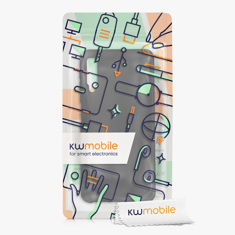kwmobile Handyhülle für Samsung Galaxy A7 (2018) Hülle - Case Silikon - Kabelloses Laden - Schutzhülle Cover