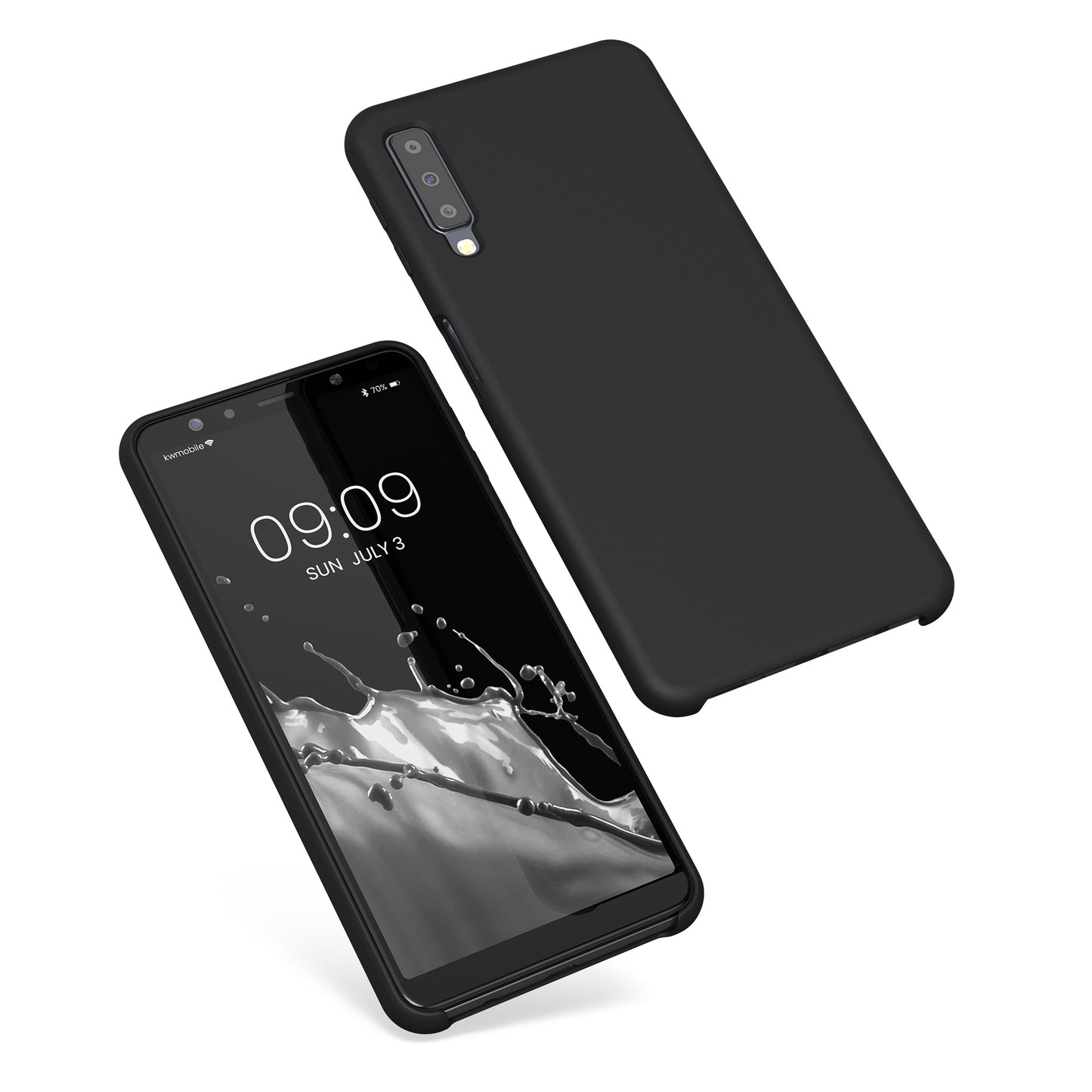 kwmobile Handyhülle für Samsung Galaxy A7 (2018) Hülle - Case Silikon - Kabelloses Laden - Schutzhülle Cover