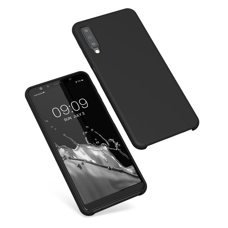 kwmobile Handyhülle für Samsung Galaxy A7 (2018) Hülle - Case Silikon - Kabelloses Laden - Schutzhülle Cover