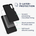 kwmobile Handyhülle für Samsung Galaxy A7 (2018) Hülle - Case Silikon - Kabelloses Laden - Schutzhülle Cover