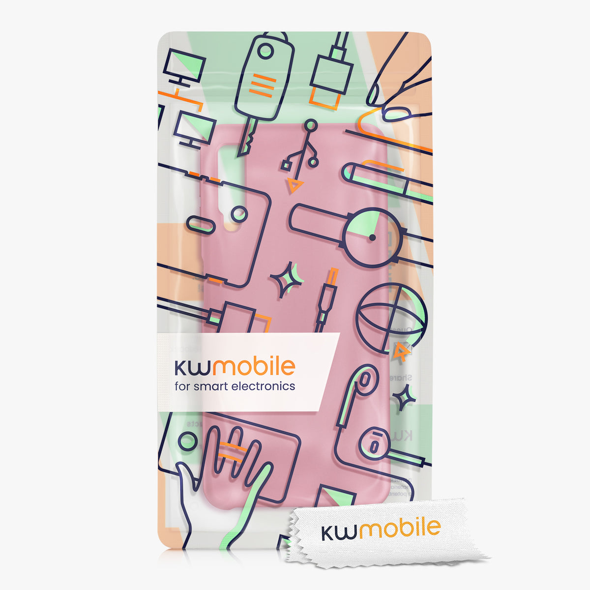 kwmobile Handyhülle für Samsung Galaxy A7 (2018) Hülle - Case Silikon - Kabelloses Laden - Schutzhülle Cover