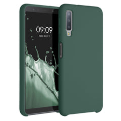 Samsung Galaxy A7 (2018) Silikon Handyhülle, Moosgrün