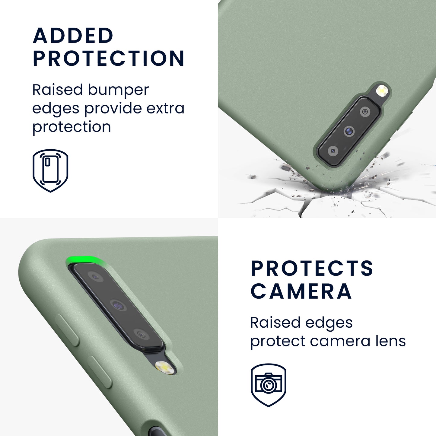 kwmobile Handyhülle für Samsung Galaxy A7 (2018) Hülle - Case Silikon - Kabelloses Laden - Schutzhülle Cover