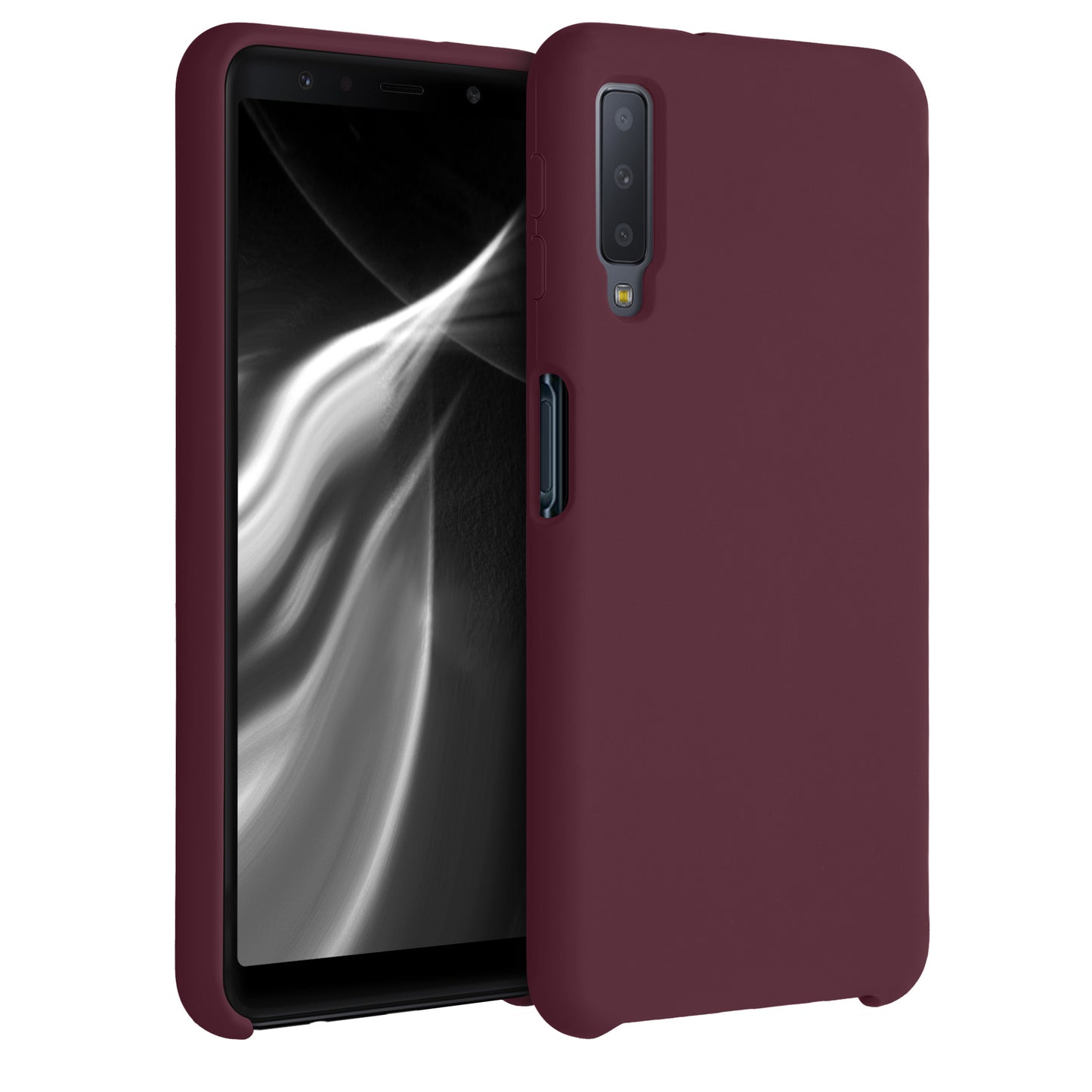 kwmobile Handyhülle für Samsung Galaxy A7 (2018) Hülle - Case Silikon - Kabelloses Laden - Schutzhülle Cover