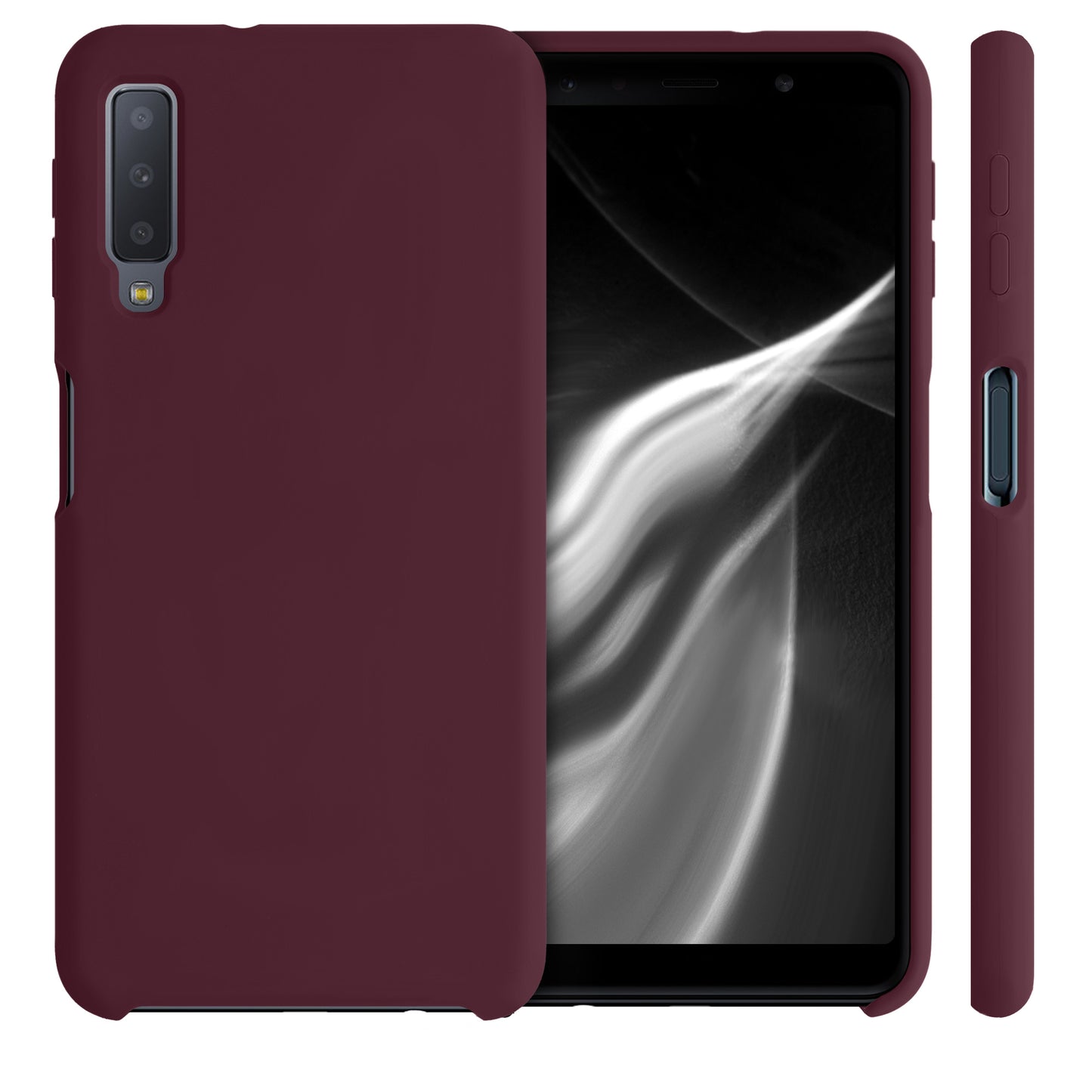 kwmobile Handyhülle für Samsung Galaxy A7 (2018) Hülle - Case Silikon - Kabelloses Laden - Schutzhülle Cover
