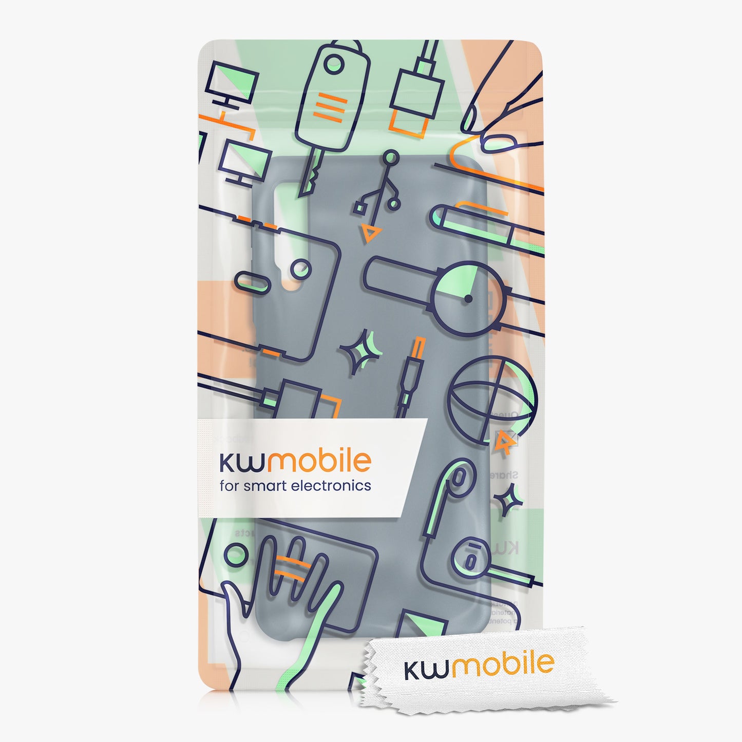 kwmobile Handyhülle für Samsung Galaxy A7 (2018) Hülle - Case Silikon - Kabelloses Laden - Schutzhülle Cover