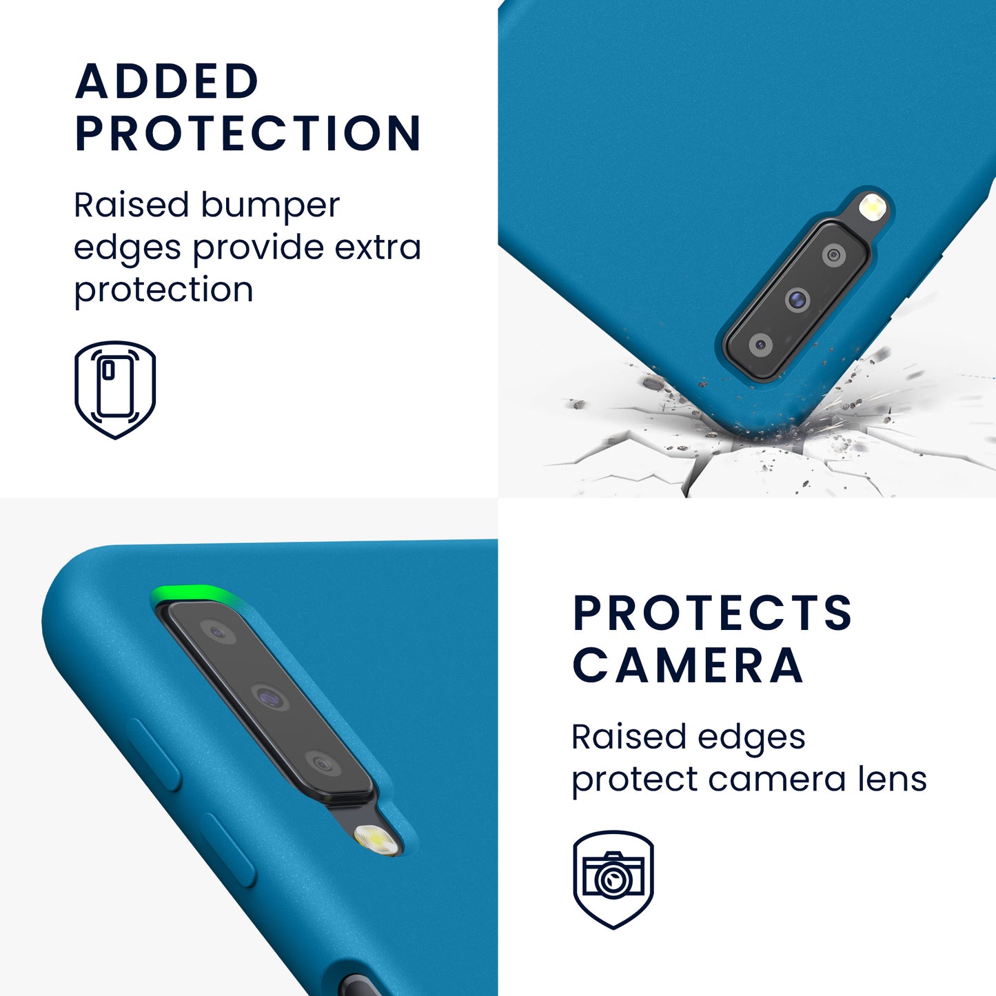 kwmobile Handyhülle für Samsung Galaxy A7 (2018) Hülle - Case Silikon - Kabelloses Laden - Schutzhülle Cover