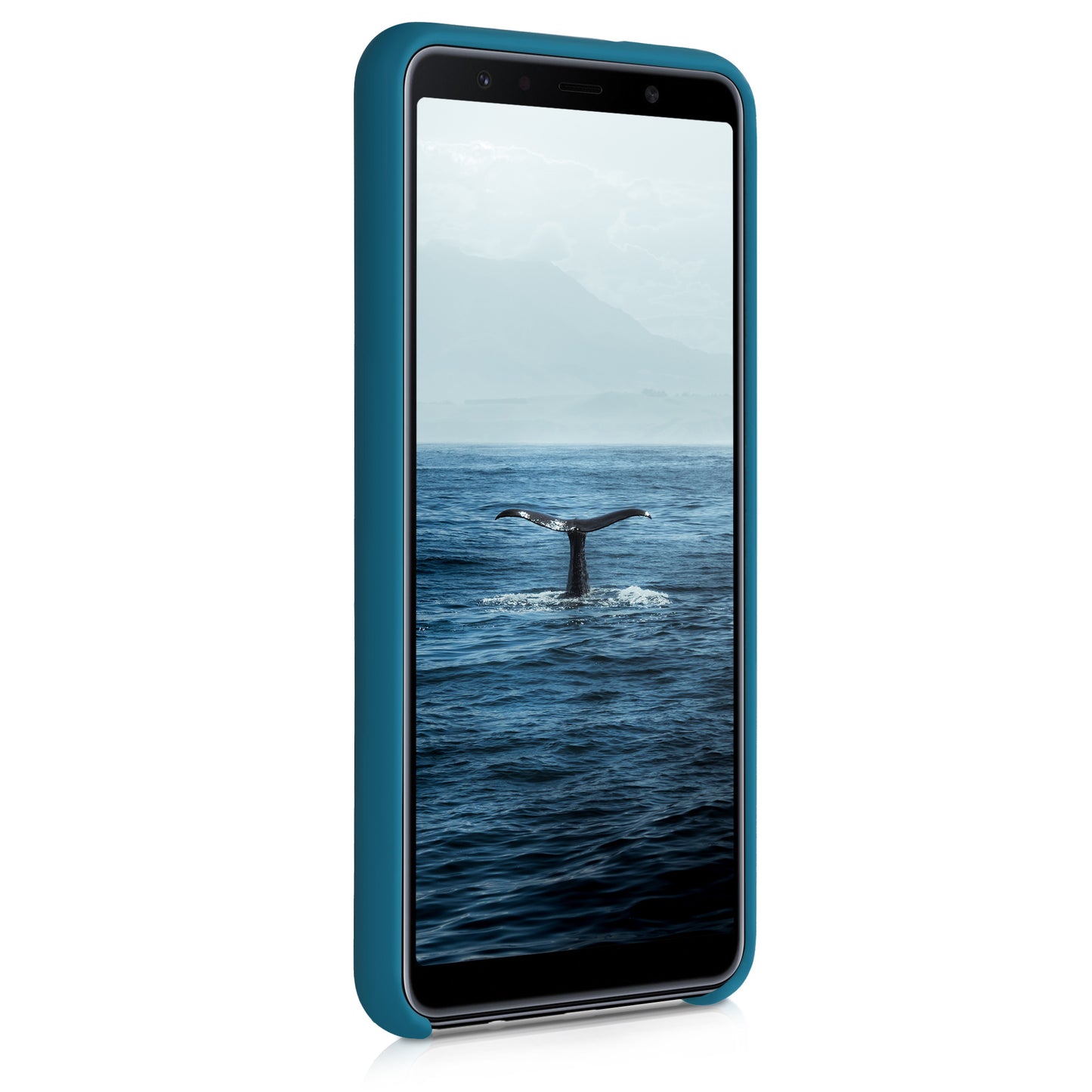 kwmobile Handyhülle für Samsung Galaxy A7 (2018) Hülle - Case Silikon - Kabelloses Laden - Schutzhülle Cover