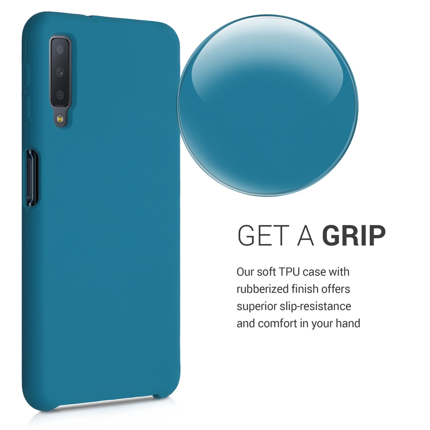 kwmobile Handyhülle für Samsung Galaxy A7 (2018) Hülle - Case Silikon - Kabelloses Laden - Schutzhülle Cover