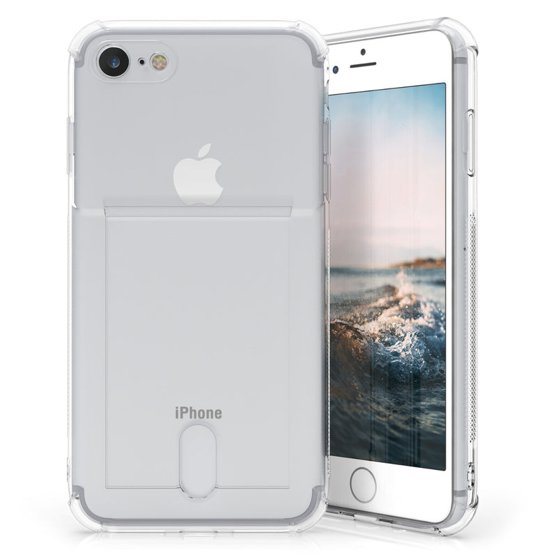 kwmobile Hülle kompatibel mit Apple iPhone SE (2022) / iPhone SE (2020) / iPhone 8 / iPhone 7 - Backcover mit Fotofach - Silikon Schutzhülle
