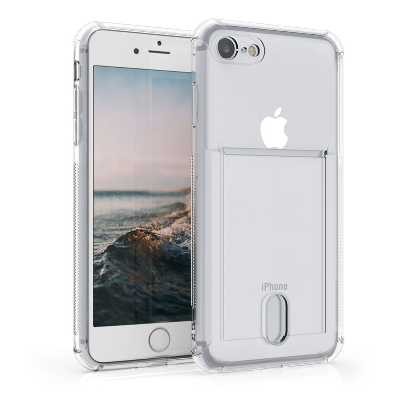 kwmobile Hülle kompatibel mit Apple iPhone SE (2022) / iPhone SE (2020) / iPhone 8 / iPhone 7 - Backcover mit Fotofach - Silikon Schutzhülle