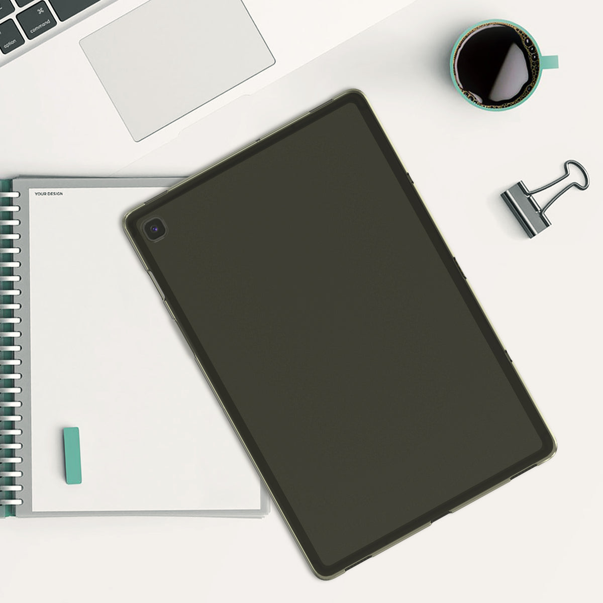 kwmobile Hülle kompatibel mit Samsung Galaxy Tab S5e Hülle - weiches Silikon Case transparent - Tablet Cover