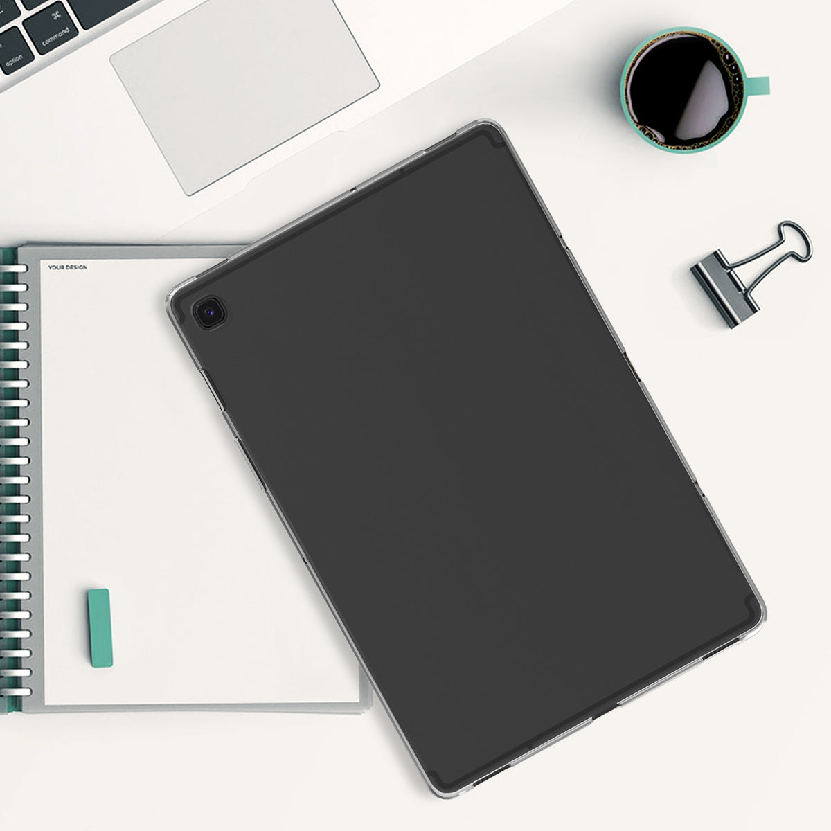 kwmobile Hülle kompatibel mit Samsung Galaxy Tab S5e Hülle - weiches Silikon Case transparent - Tablet Cover