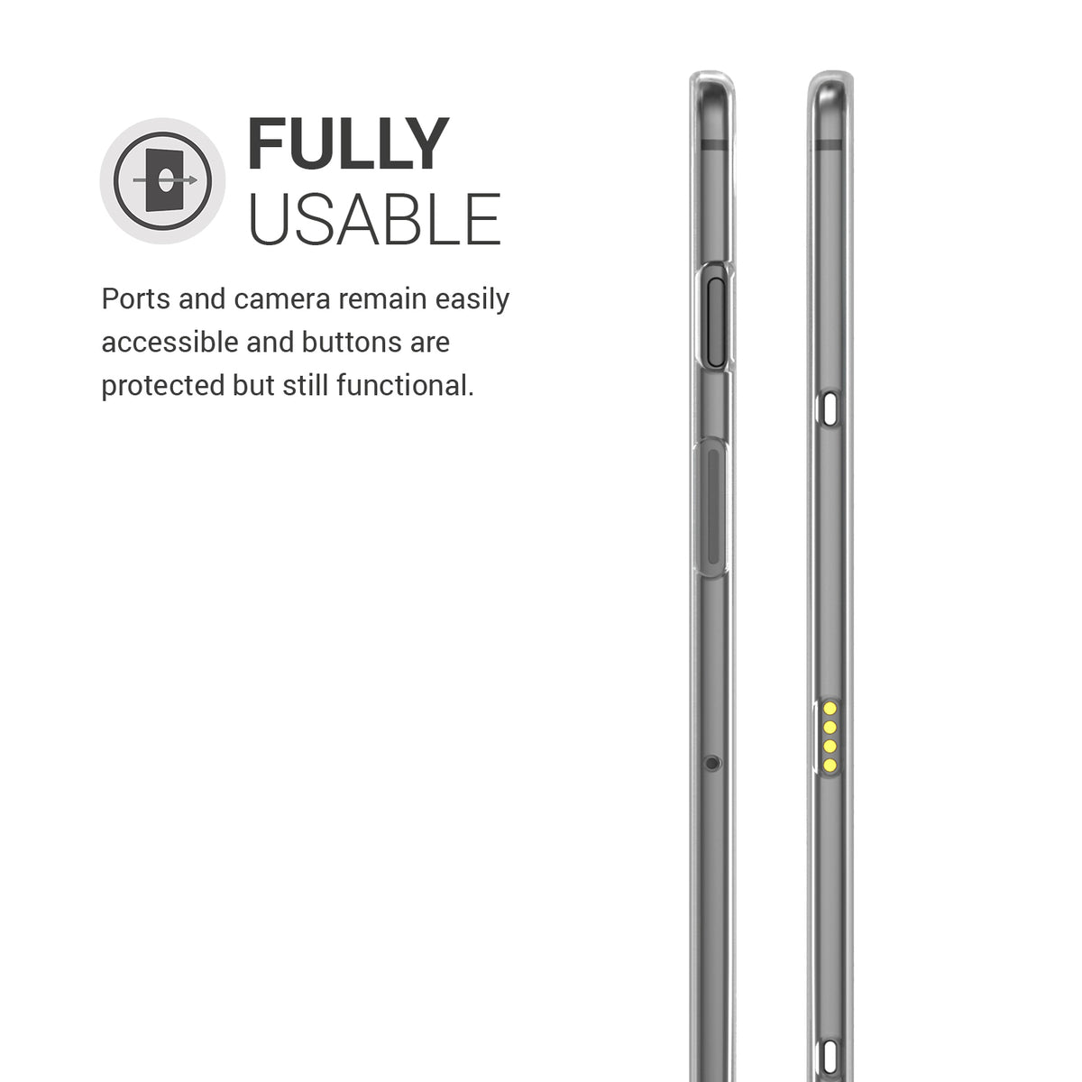 kwmobile Hülle kompatibel mit Samsung Galaxy Tab S5e Hülle - weiches Silikon Case transparent - Tablet Cover