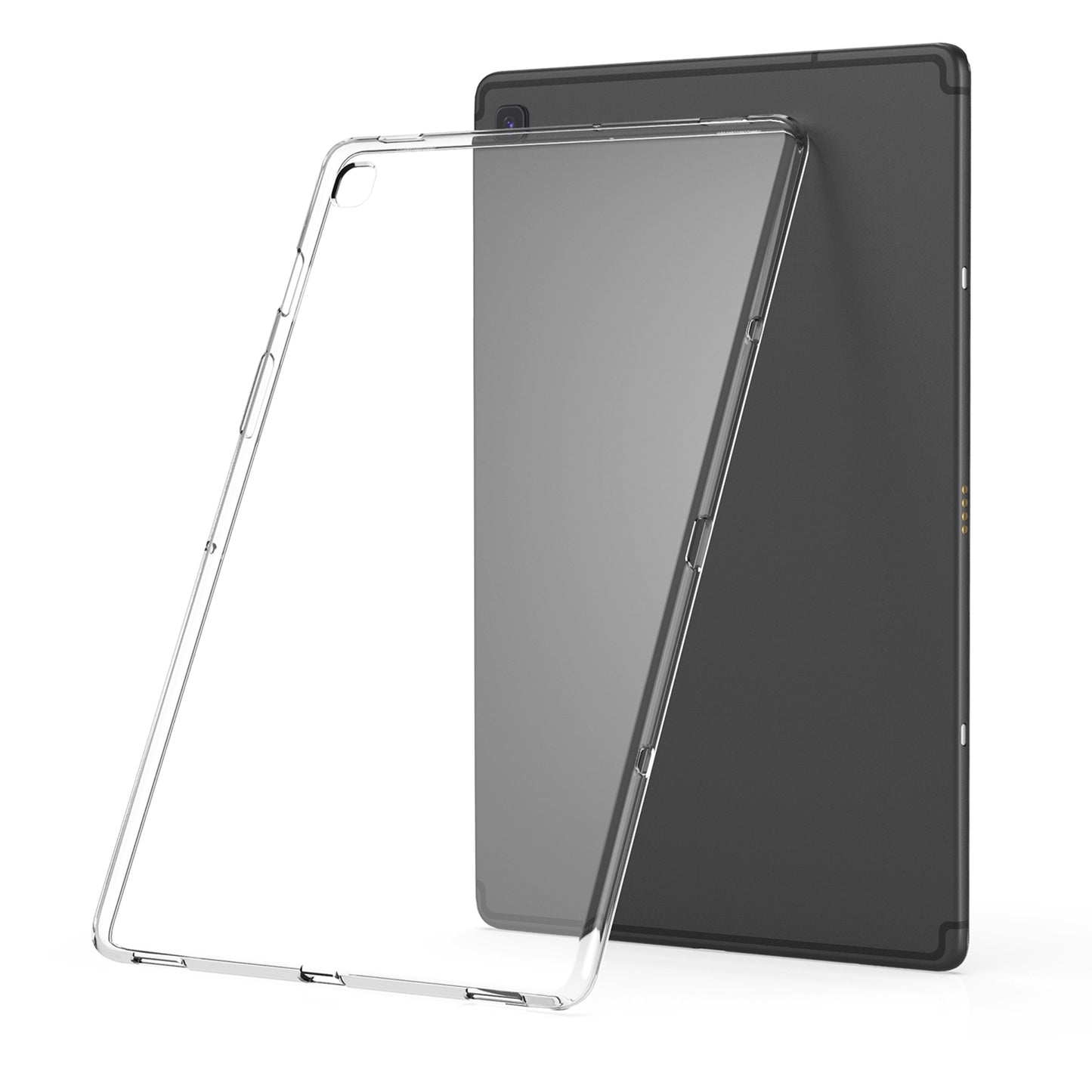 kwmobile Hülle kompatibel mit Samsung Galaxy Tab S5e Hülle - weiches Silikon Case transparent - Tablet Cover