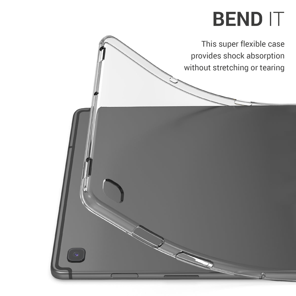 kwmobile Hülle kompatibel mit Samsung Galaxy Tab S5e Hülle - weiches Silikon Case transparent - Tablet Cover