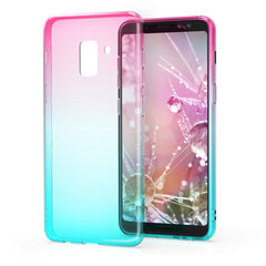 Samsung Galaxy A8 (2018) Handyhülle Farbverlauf Pink Türkis