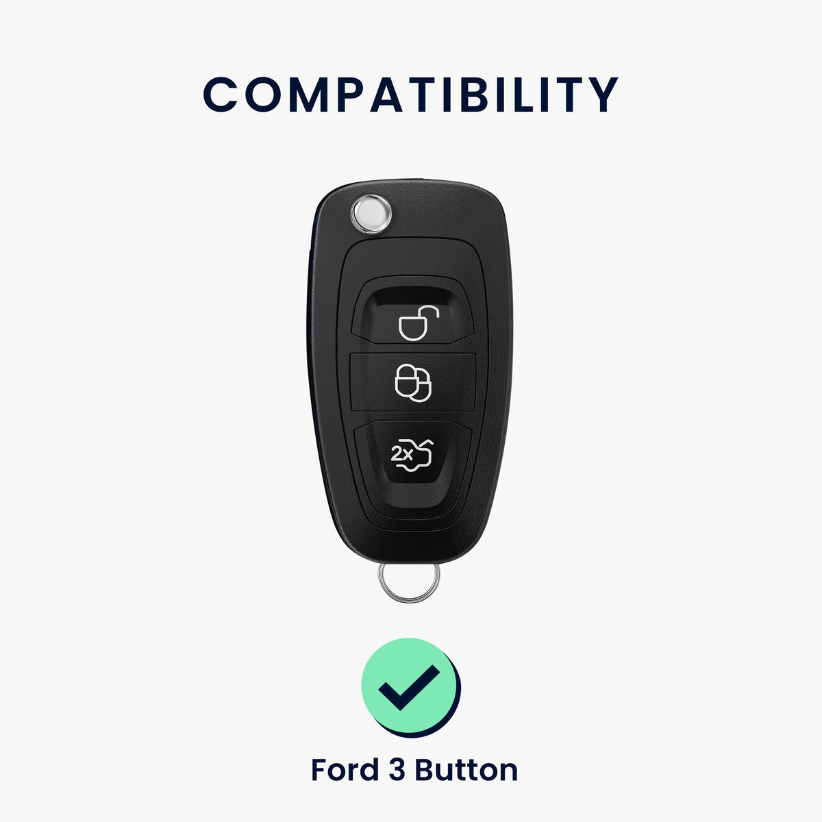 Ford 3-Tasten Klapp Autoschlüssel Schlüsselhülle Hochglanz