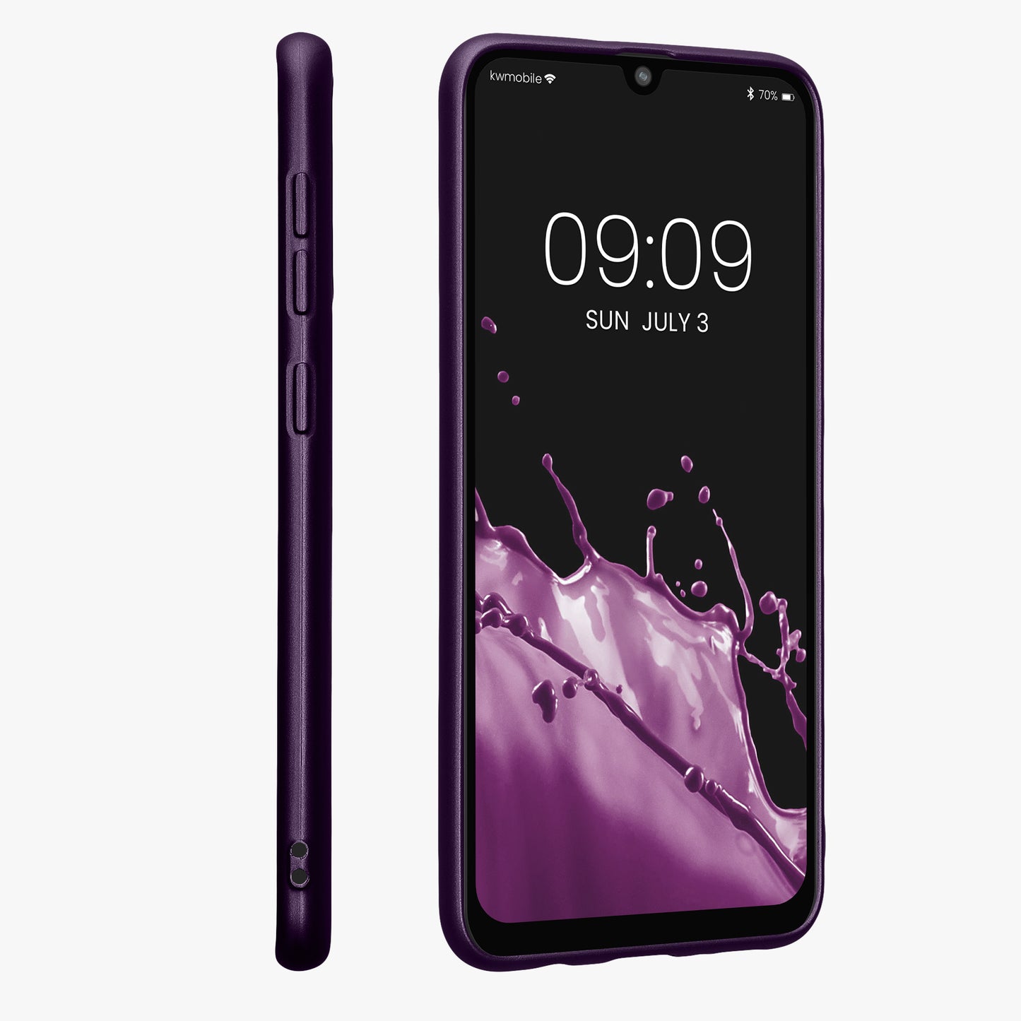 kwmobile Handyhülle für Samsung Galaxy A50 Hülle - Silikon Case metallisch schimmernd - Schutzhülle Cover