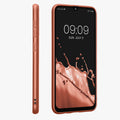 kwmobile Handyhülle für Samsung Galaxy A50 Hülle - Silikon Case metallisch schimmernd - Schutzhülle Cover