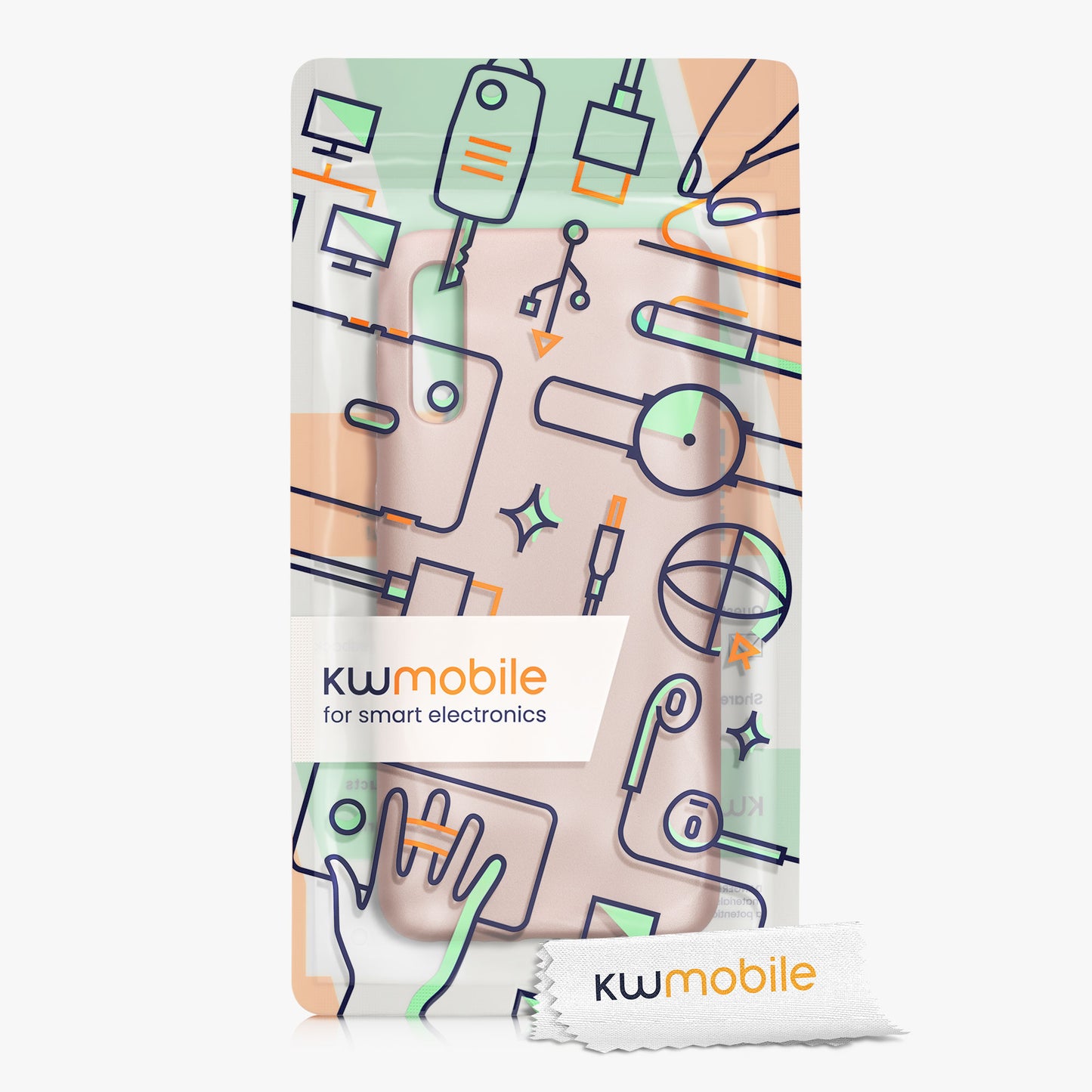 kwmobile Handyhülle für Samsung Galaxy A50 Hülle - Silikon Case metallisch schimmernd - Schutzhülle Cover